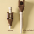 Bendable Silicone Long Oil Funnel, Clip-On Universal Oil Dispenser, Multi-Purpose Kitchen Transfer Funnel—Brown