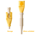 Bendable Silicone Long Oil Funnel, Clip-On Universal Oil Dispenser, Multi-Purpose Kitchen Transfer Funnel—Yellow
