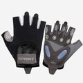 Black - Size S - Women's Ice Silk Half-Finger Fitness Gloves, Silicone Shock-Absorbing, Anti-Slip, Breathable Sports Gloves
