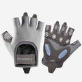 Gray - Size L - Women's Ice Silk Half-Finger Fitness Gloves, Silicone Shock-Absorbing, Anti-Slip, Breathable Sports Gloves