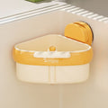 Suction Triangle Sink Drain Basket, Press-On Lid Kitchen Food Residue Filter, Detachable Sink Storage Rack—Orange