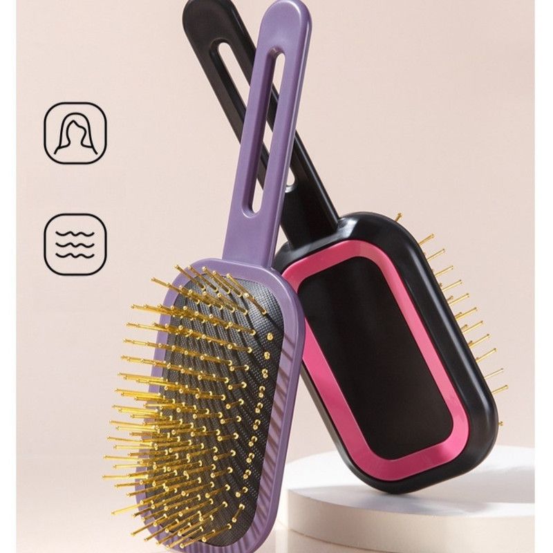 3D Air Cushion Hair Brush, Multi-function Scalp Massage Detangler Comb for Home Hair Styling—Light Purple