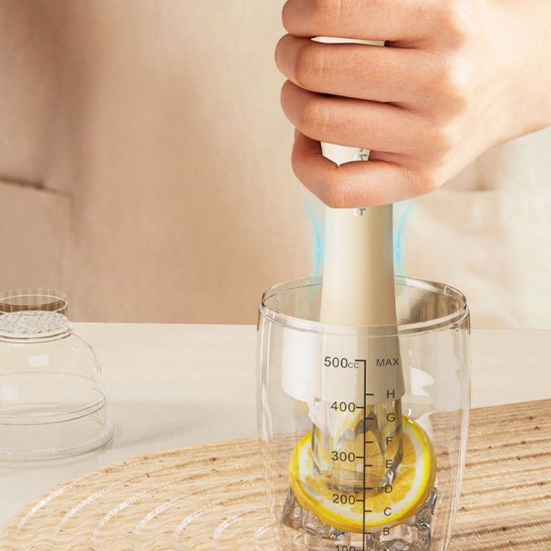 Ice Muddler, Fruit Crushing Muddler for Homemade Milk Tea & Lemon Drinks—Yellow