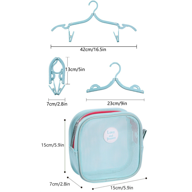 Portable Foldable Travel Clothes Hanger Set, Clothes Rack With Storage Bag For Business Trips and Home Use—Gray