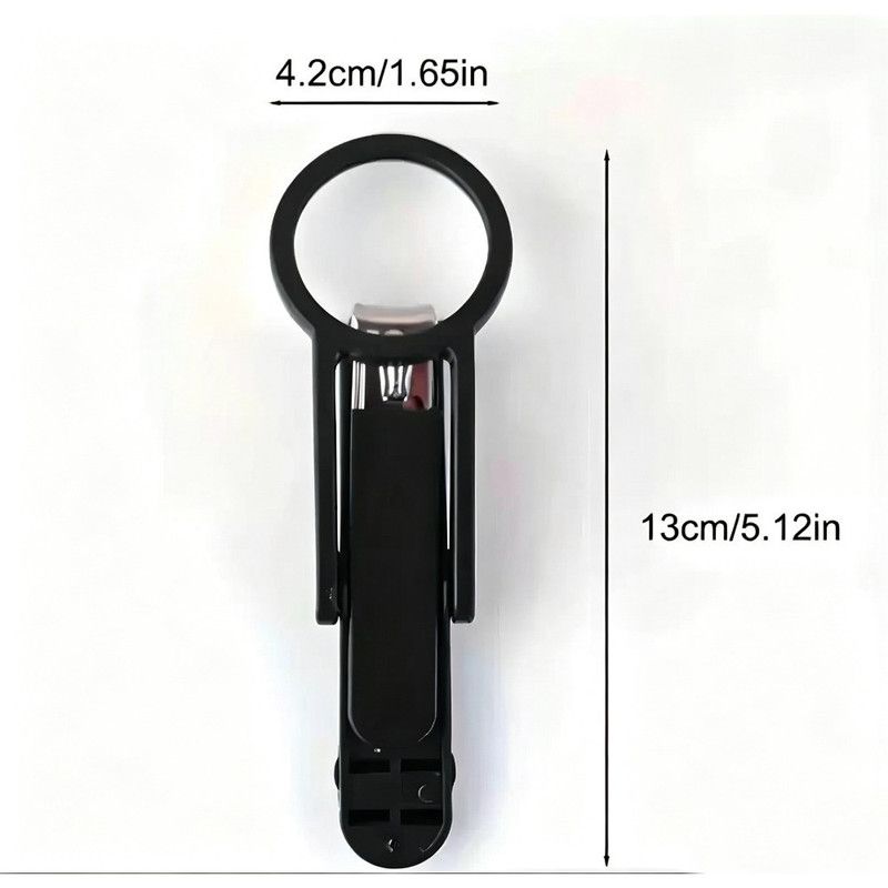 Magnifying Glass Nail Clippers for Seniors, Anti-Splash, Effortless Nail Cutter for Thick, Hard Nails—Black
