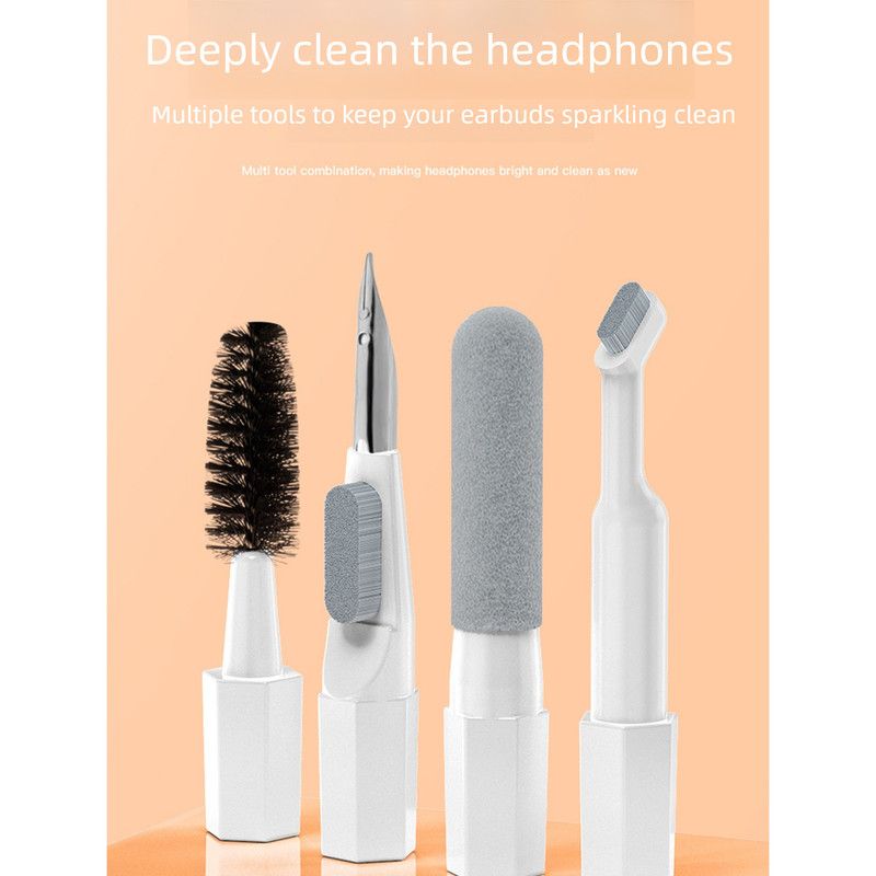Multi-functional Electronics Cleaning Tool Kit, Portable Keyboard Cleaner Brush Set for Laptop Camera Earphone Screen-black