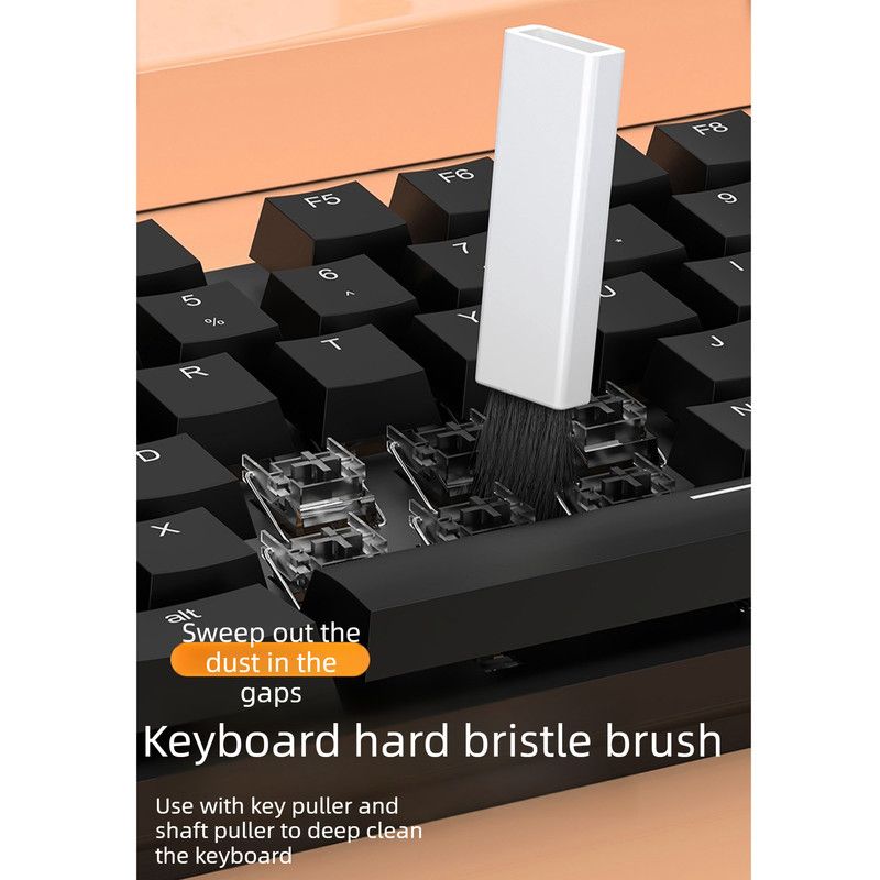 Multi-functional Electronics Cleaning Tool Kit, Portable Keyboard Cleaner Brush Set for Laptop Camera Earphone Screen-black