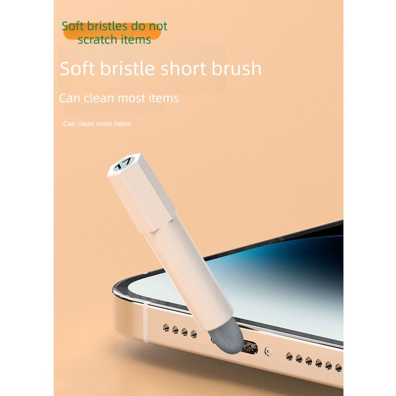 Multi-functional Electronics Cleaning Tool Kit, Portable Keyboard Cleaner Brush Set for Laptop Camera Earphone Screen-pink