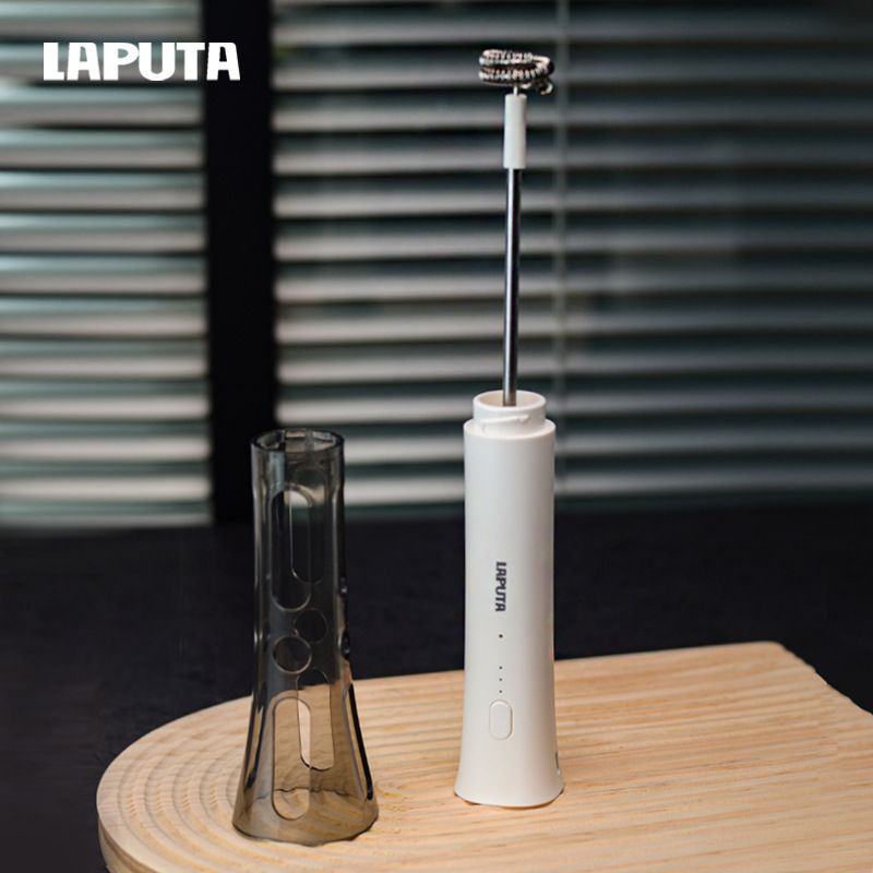 Rechargeable Electric Milk Frother Handheld, 3 Speed Milk Foam Maker for Latte Cappuccino, Portable Coffee Whisk with Protective Storage Cover