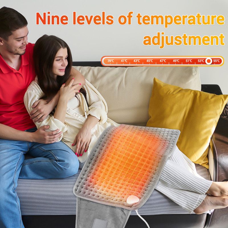 Electric Heating Waist Wrap Belt 9 Heat Levels 4 Timer Auto Off, Soft Plush Thermal Heating Pad for Back Abdomen Shoulder Relief