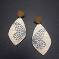 Bohemian Butterfly Earrings – Layered Wooden Drop Dangle Earrings for Women, Vintage Leaf-Shaped Boho Jewelry