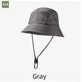Unisex Quick-Dry Waterproof Bucket Hat – Outdoor Sun Protection Visor Hat – Gray