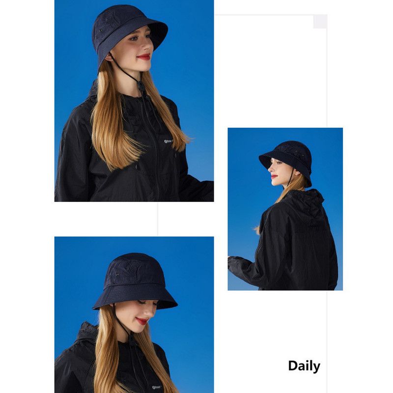 Unisex Quick-Dry Waterproof Bucket Hat – Outdoor Sun Protection Hat for Men & Women – Navy Blue