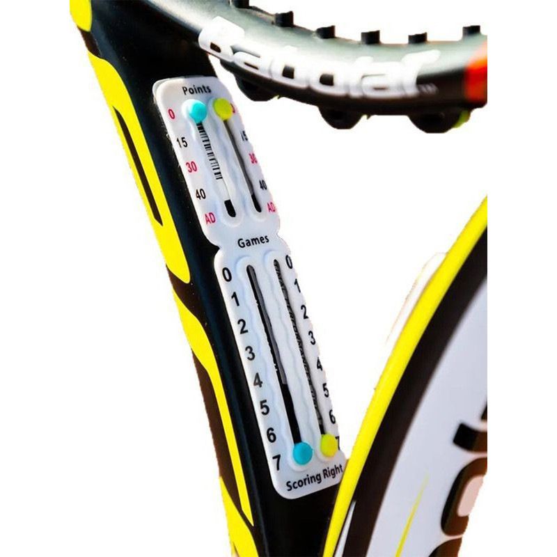 Portable Tennis Score Keeper Slide Score Counter for Tennis Game Match Scoring Record-white