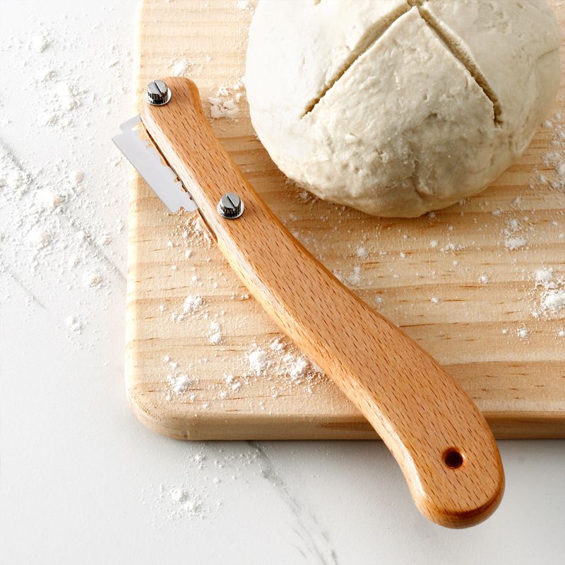 Wooden Handle Bread Scoring Tool – Baguette Lame