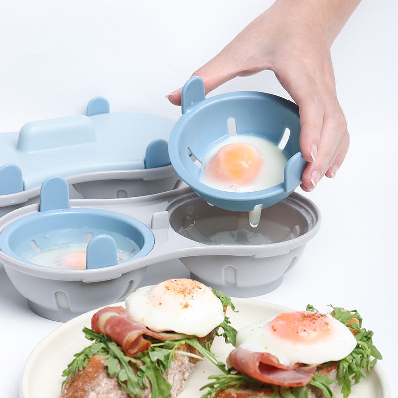 Microwave Egg Poacher – Egg Steamer Cooking Tool – Orange