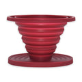 Food-Grade Silicone Foldable Coffee Dripper – Portable Outdoor Pour-Over Filter – Red