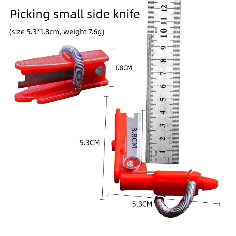 Spring Pruning Shears for Fruit Vegetable Picking, Detachable Blade Garden Harvest Cutter, Portable Plant Stem Cutting Tool-Green