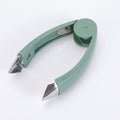 Stem Remover Tool for Strawberry, V Shape Fruit Huller Clip, Portable Berry Leaf Corer Picker for Kitchen-Green