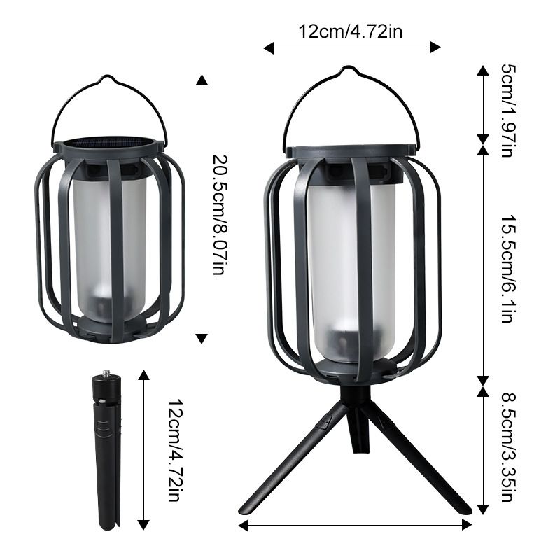 Solar Camping Lantern – Outdoor Yard Decorative Light with Tripod Stand, Portable Hanging LED Atmosphere Lamp