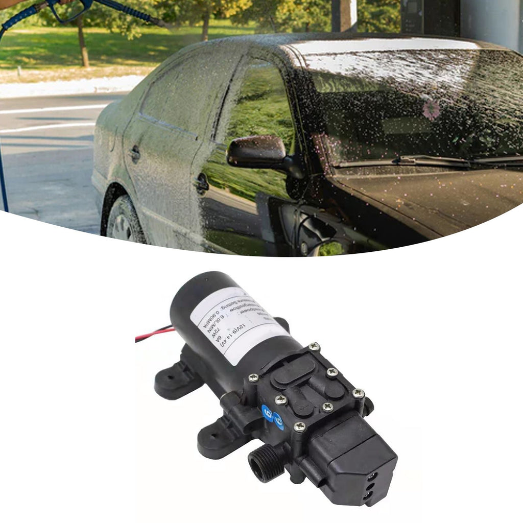 High Pressure Diaphragm Pump Smart Electric 6L Flow Rate Self Priming Pump for Car Wash Agricultural DC12V 72W