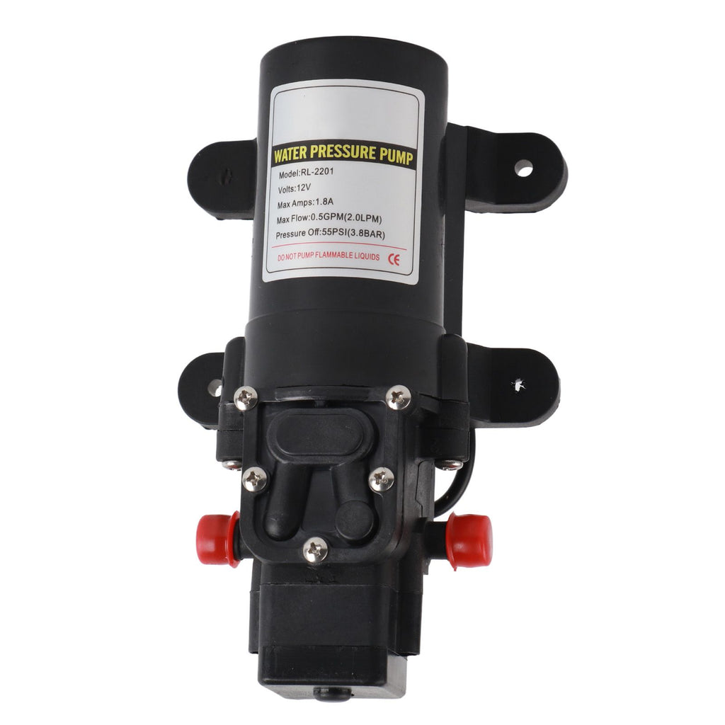 Water Pressure Diaphragm Pump Self Priming Diaphragm Pump High Pressure Water Pump for Outdoor RL 2201 12V