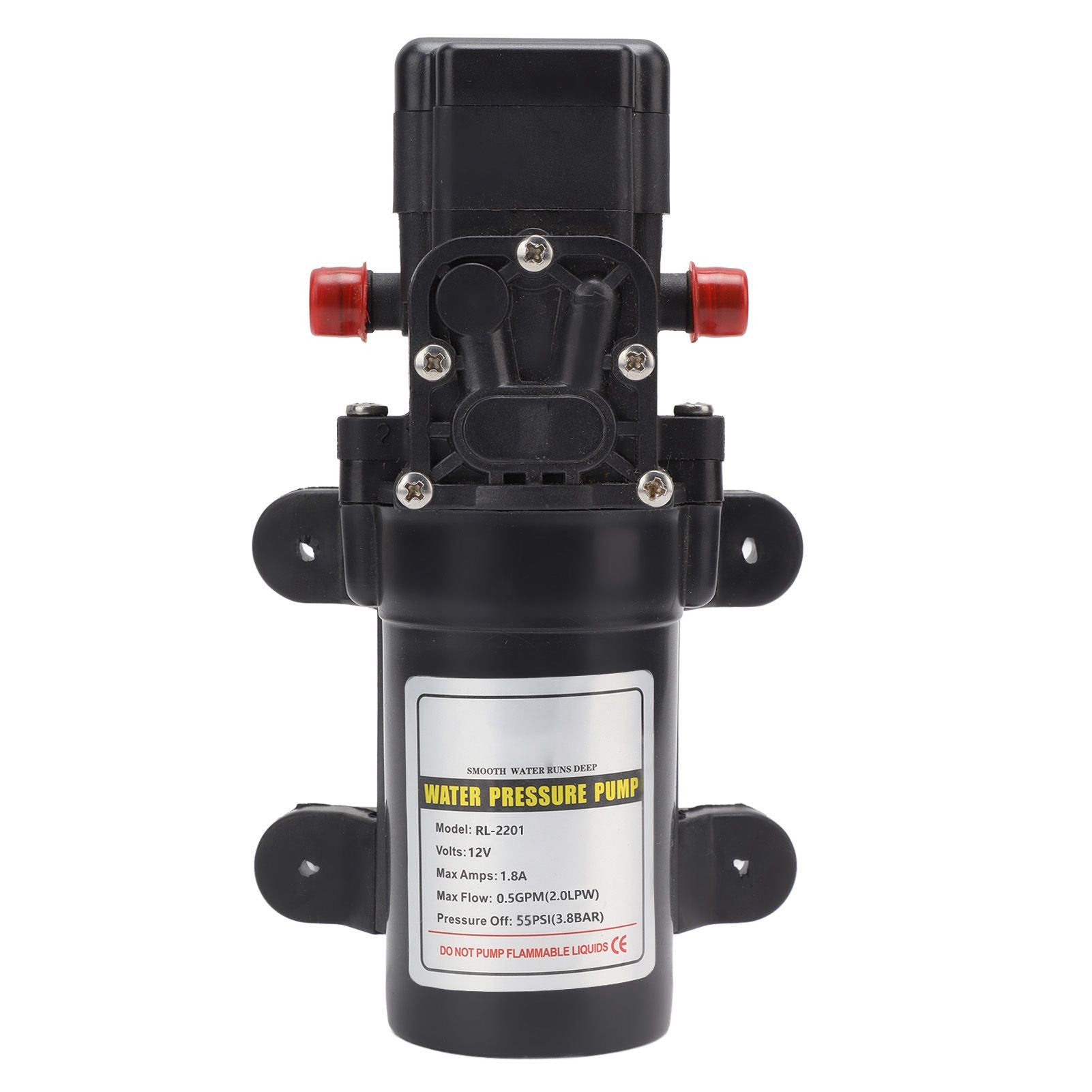 Water Pressure Diaphragm Pump Self Priming Diaphragm Pump High Pressure Water Pump for Outdoor RL 2201 12V