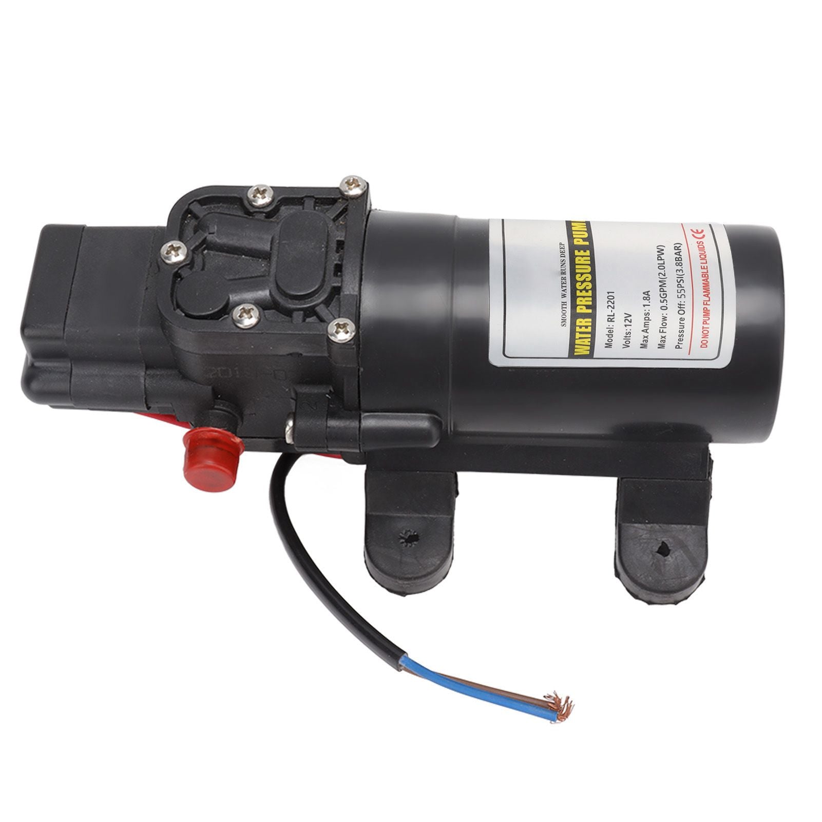 Water Pressure Diaphragm Pump Self Priming Diaphragm Pump High Pressure Water Pump for Outdoor RL 2201 12V