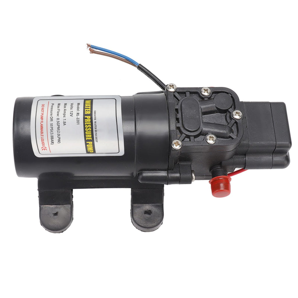 Water Pressure Diaphragm Pump Self Priming Diaphragm Pump High Pressure Water Pump for Outdoor RL 2201 12V