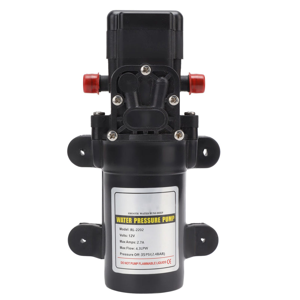 Water Pressure Diaphragm Pump Self Priming Diaphragm Pump High Pressure Water Pump for Outdoor RL 2202 12V