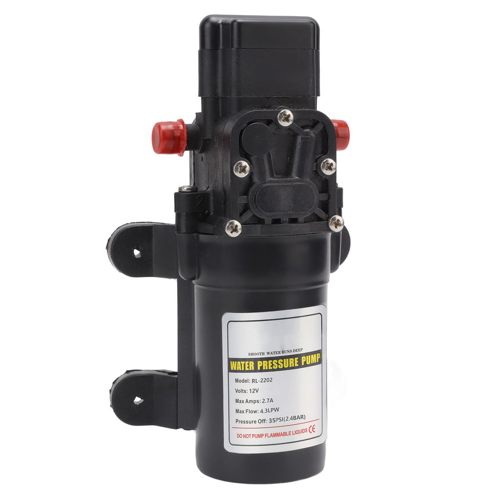 Water Pressure Diaphragm Pump Self Priming Diaphragm Pump High Pressure Water Pump for Outdoor RL 2202 12V