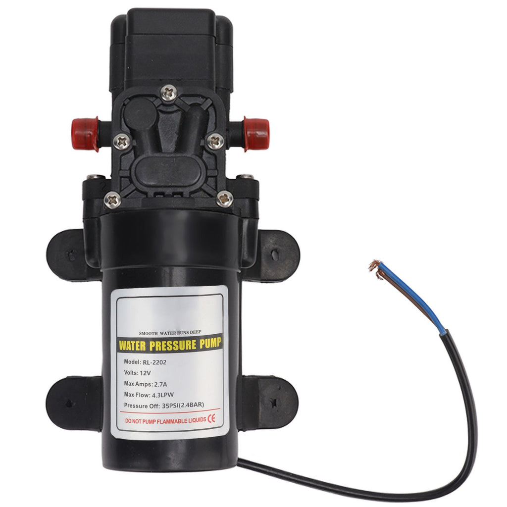 Water Pressure Diaphragm Pump Self Priming Diaphragm Pump High Pressure Water Pump for Outdoor RL 2202 12V