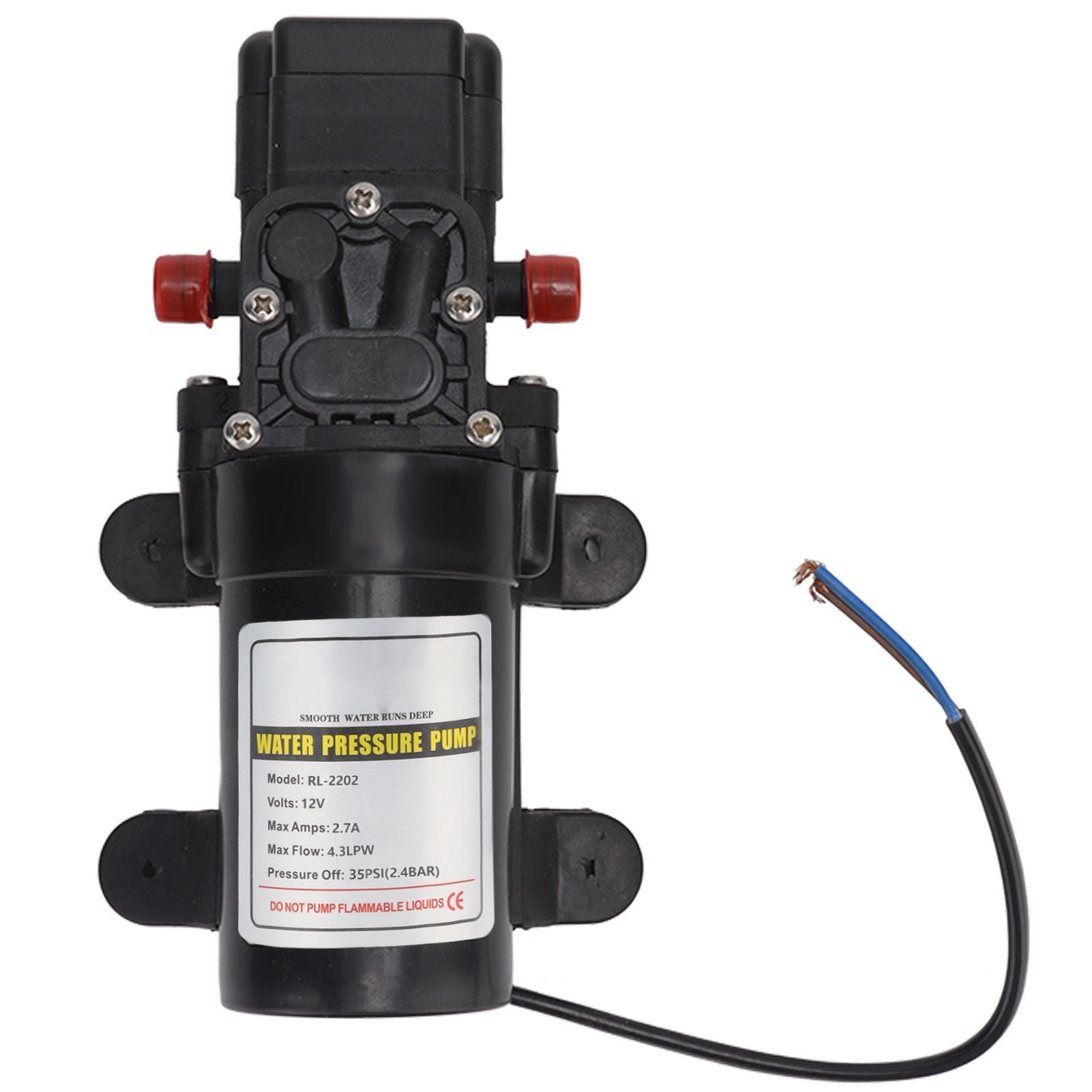 Water Pressure Diaphragm Pump Self Priming Diaphragm Pump High Pressure Water Pump for Outdoor RL 2202 12V
