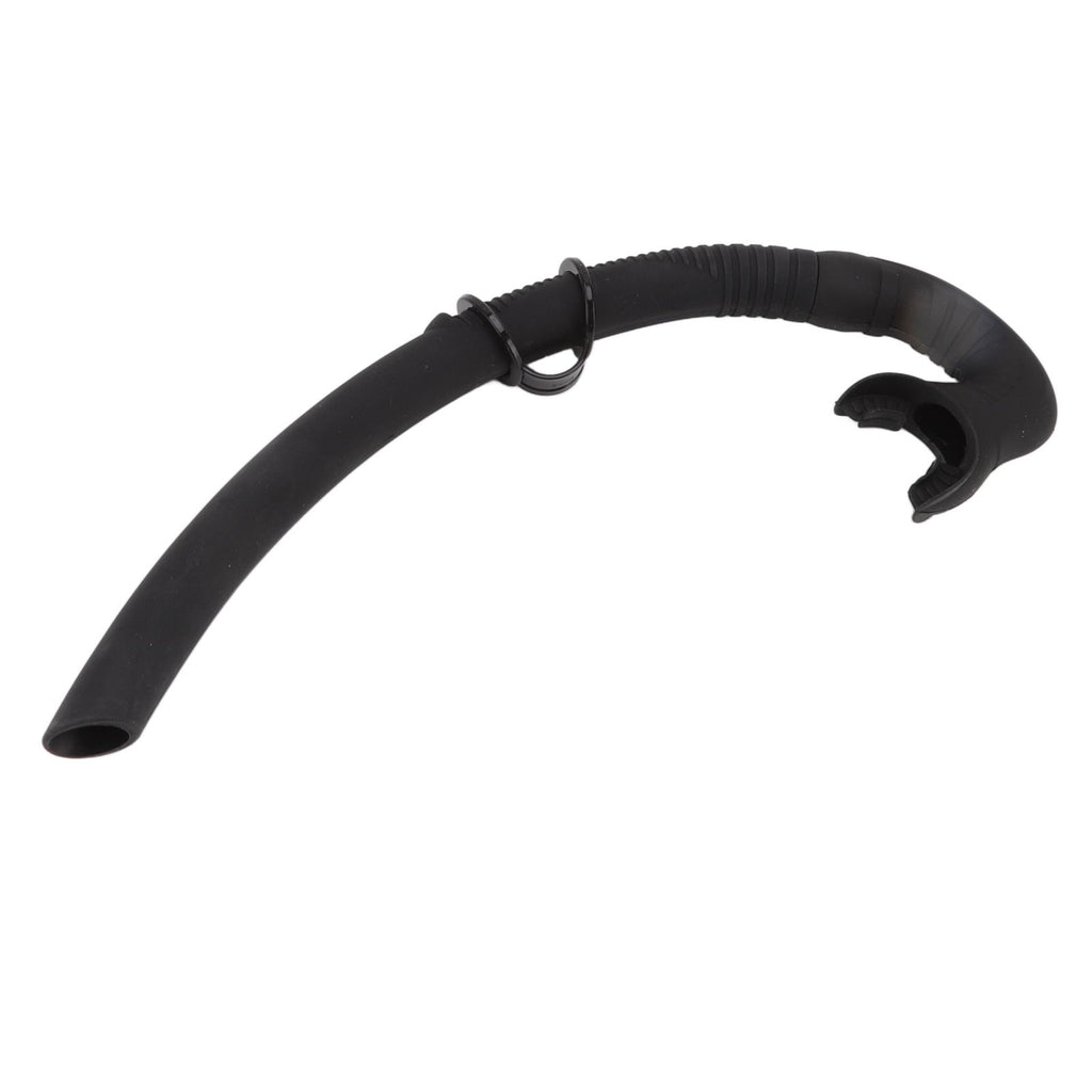 Diving Breathing Tube Foldable Soft Mouthpiece Silicone Freediving Snorkel for Spearfishing Swimming Snorkeling Black
