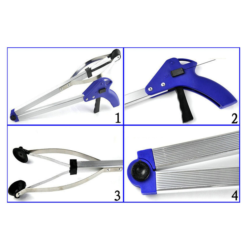 Long Grabber Foldable Reacher 81cm Clamp Picker Portable Tool for Litter Trash Coin