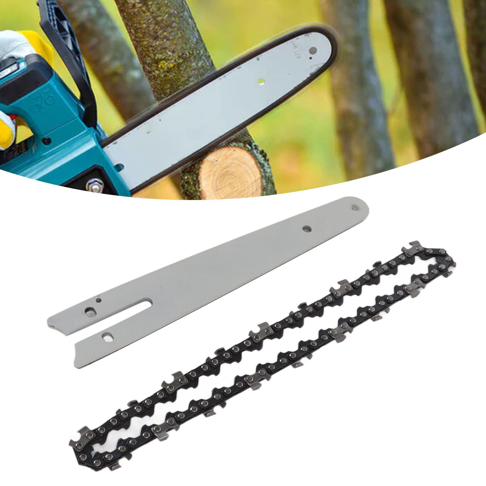 6 Inch Chains Replacement and 6 Inch Chainsaw Guide Plate for Electric Saw Parts Wood Cutting Accessories