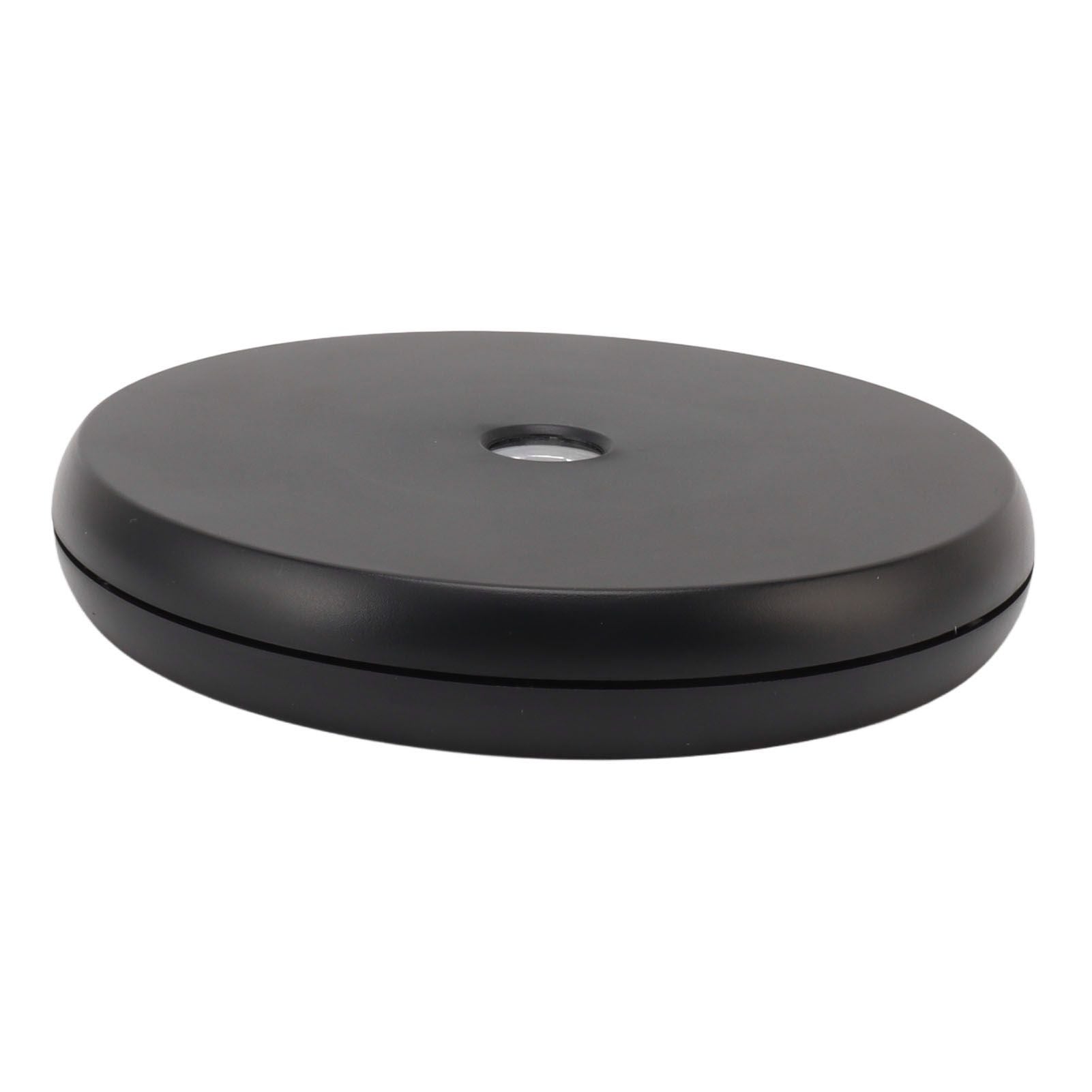 Electric Rotating Display Table LED Light 25cm Noiseless 20kg Load Capacity Turntable Display Stand for Jewelry Black