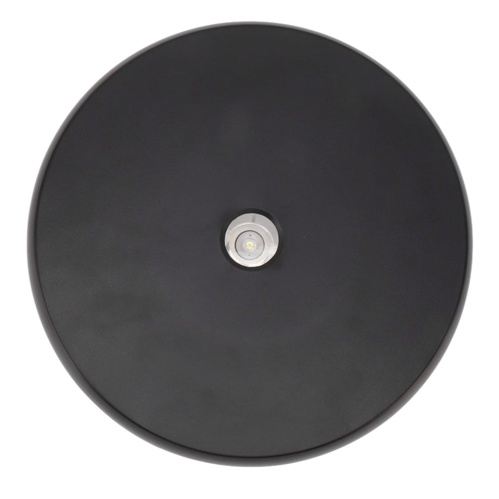 Electric Rotating Display Table LED Light 25cm Noiseless 20kg Load Capacity Turntable Display Stand for Jewelry Black