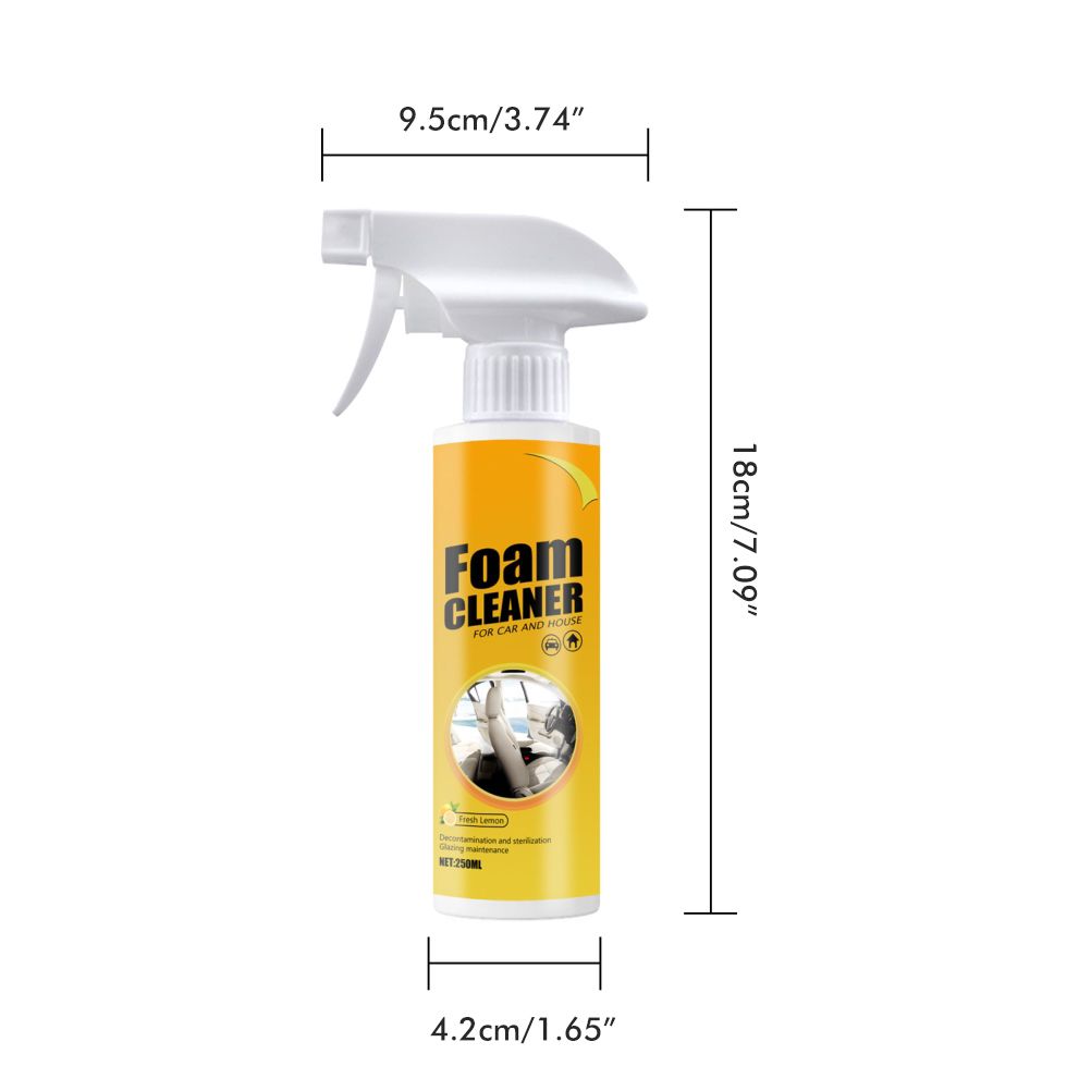 Multi Purpose Foam Cleaner 250ml Car Interior Home Anti Fade Dirt Remover