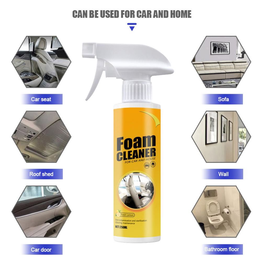Multi Purpose Foam Cleaner 250ml Car Interior Home Anti Fade Dirt Remover