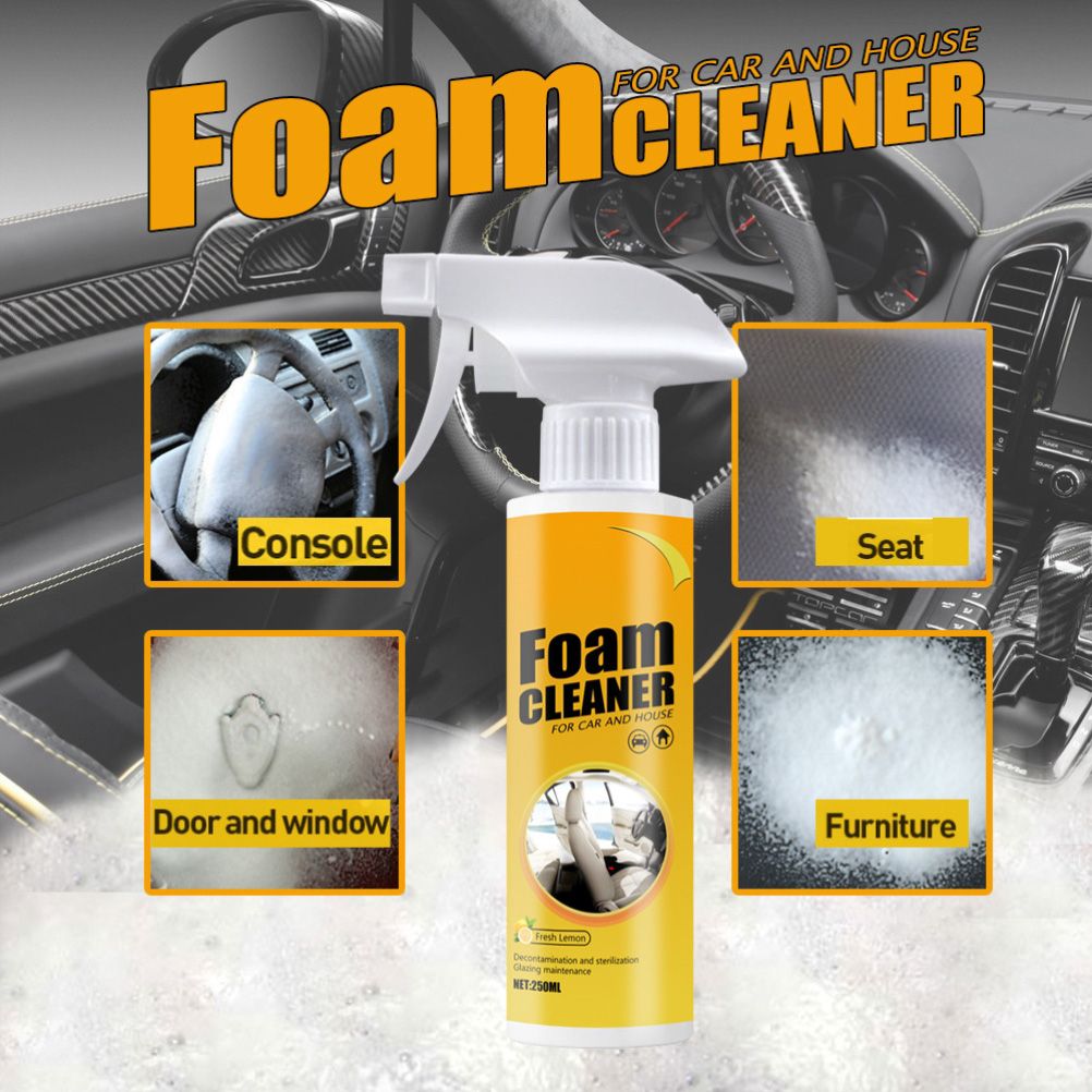 Multi Purpose Foam Cleaner 250ml Car Interior Home Anti Fade Dirt Remover