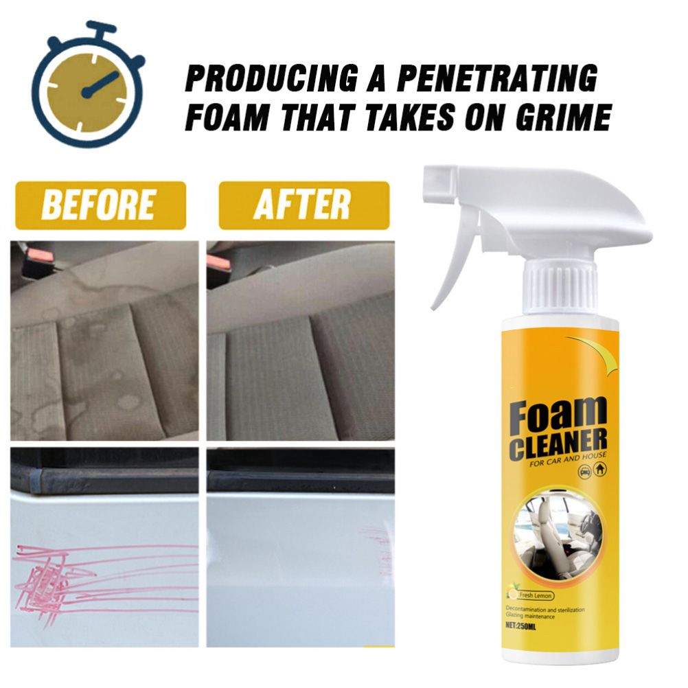 Multi Purpose Foam Cleaner 250ml Car Interior Home Anti Fade Dirt Remover