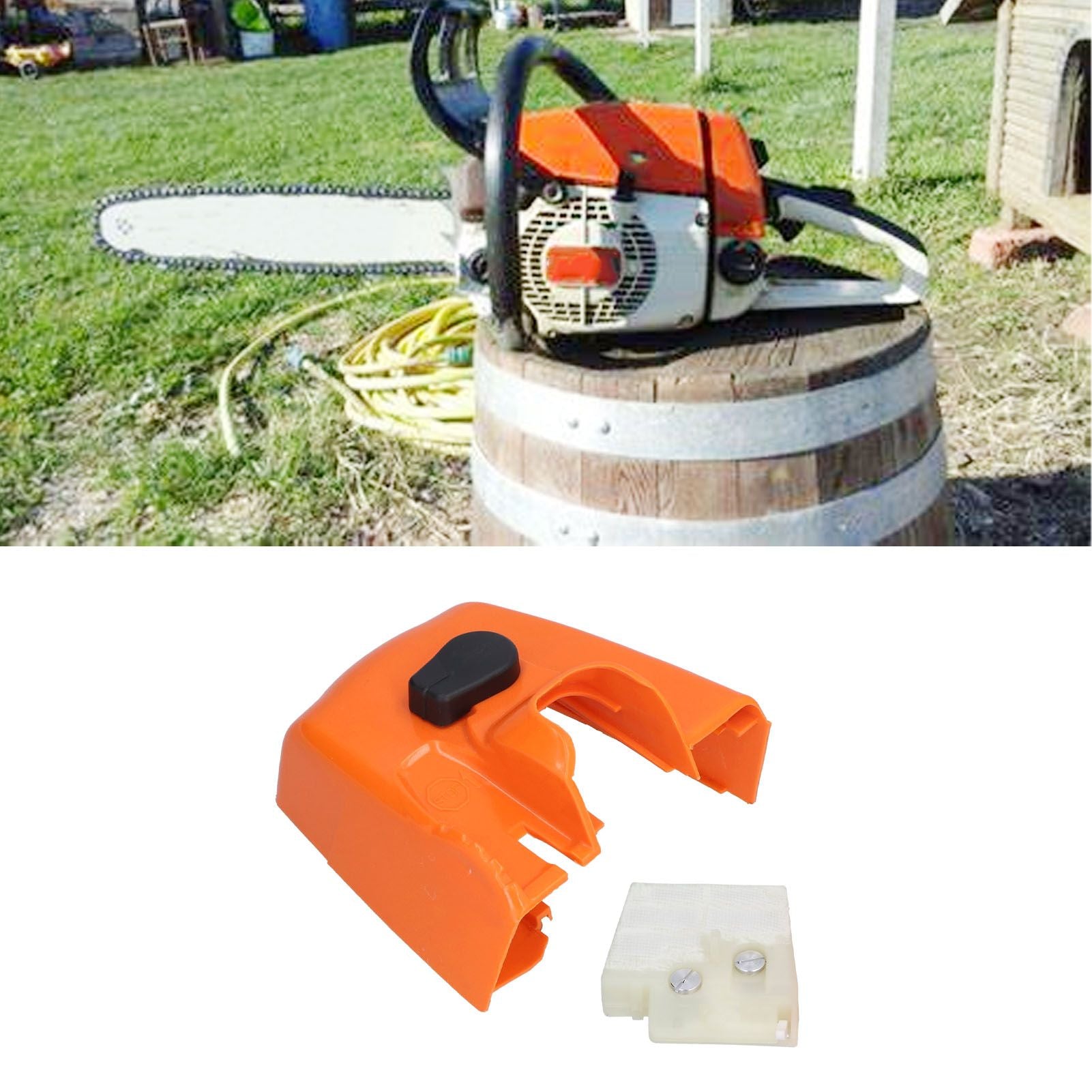 Air Filter with Cover Assembly Replacement 1121 140 1915 Fit for STIHL 024 026 MS240 MS260 Chainsaw