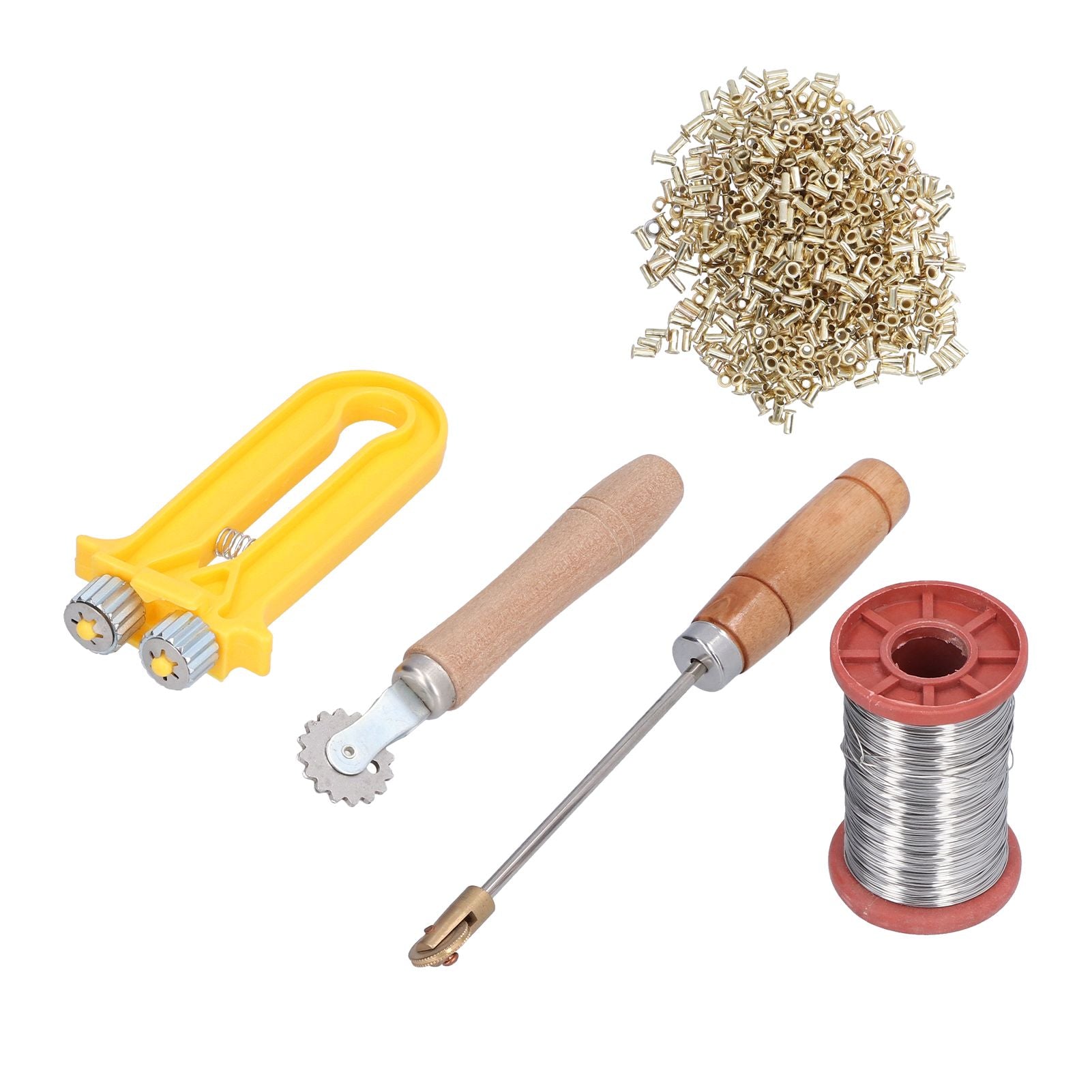 Beekeeping Starter Tools Kit Wire Embedder Beehive Wire Tensioner with Copper Eyelets Iron Wires