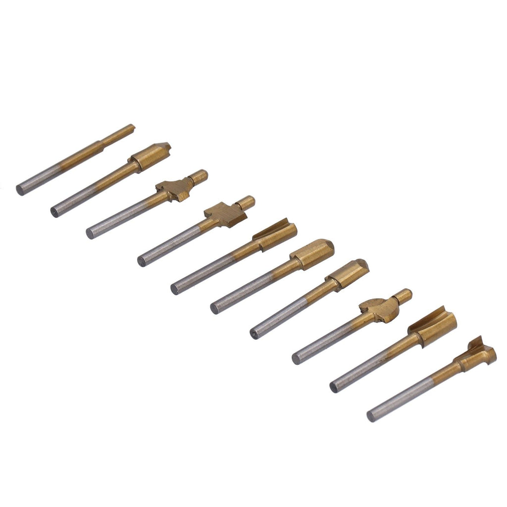 10pcs Carpentry Router Bits Carbide Rotary Burr Set for DIY Woodworking Carving Engraving Drilling