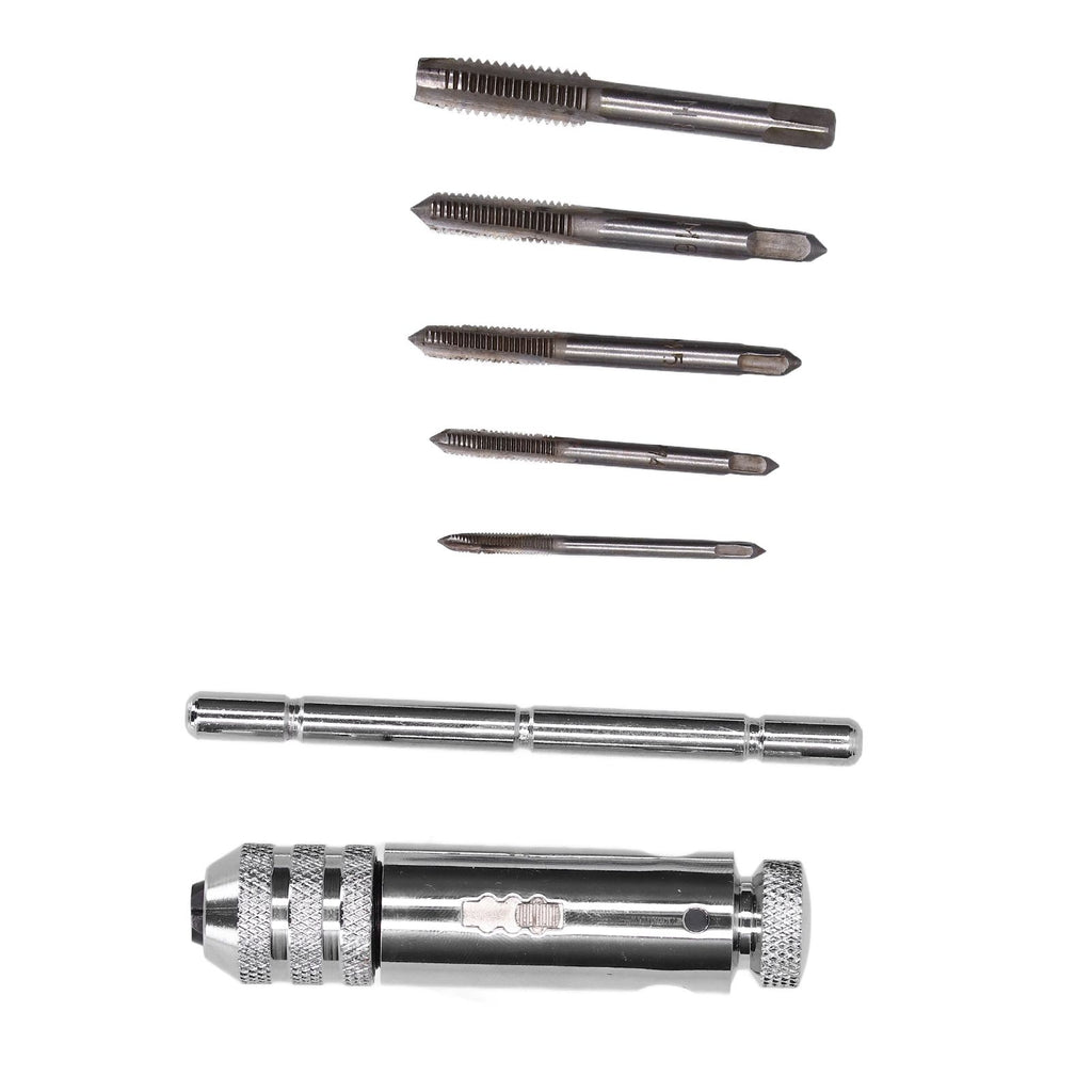 Ratchet Tap Wrench Rigid Hold 3 Positions Gear Box Adjustable Various Tap Sizes T Handle Tap Wrench for Faucet Reamer