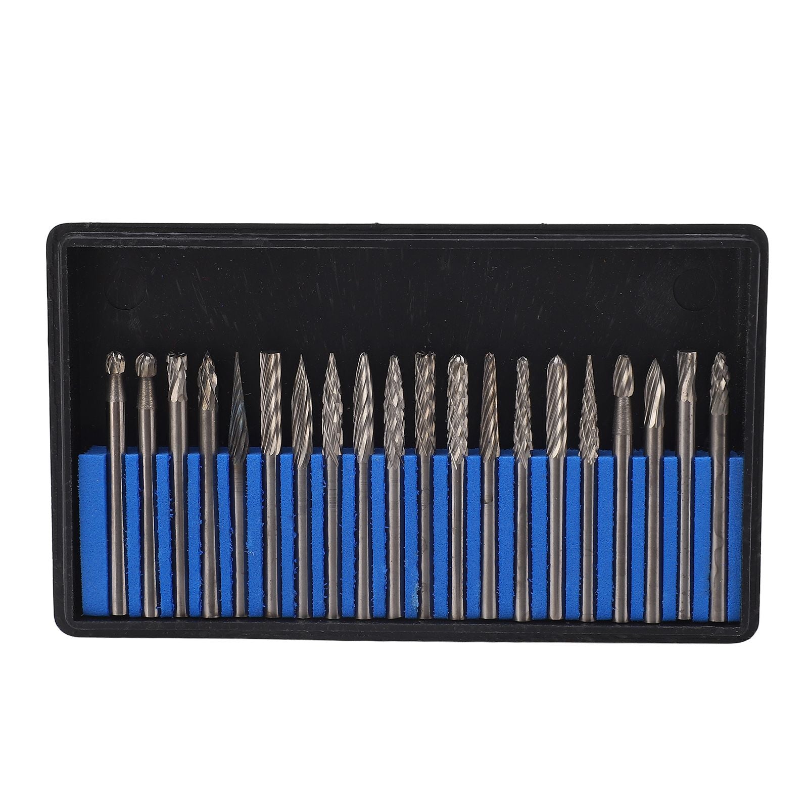 20pcs Rotary Burr Set 3mm Shank Tungsten Steel for Woodworking Carving Polishing Grinding