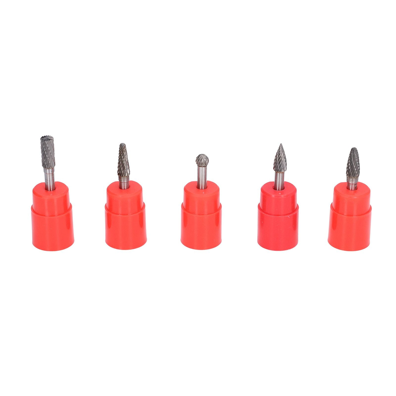 5Pcs 6x8mm Tungsten Steel Burr Files Rotating Grinding Burrs Set for Woodworking Carving Polishing