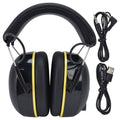 Hearing Protection Earmuffs 5V/1A Noise Canceling Multifunctional Ear Protection Earmuffs for Gardening Black