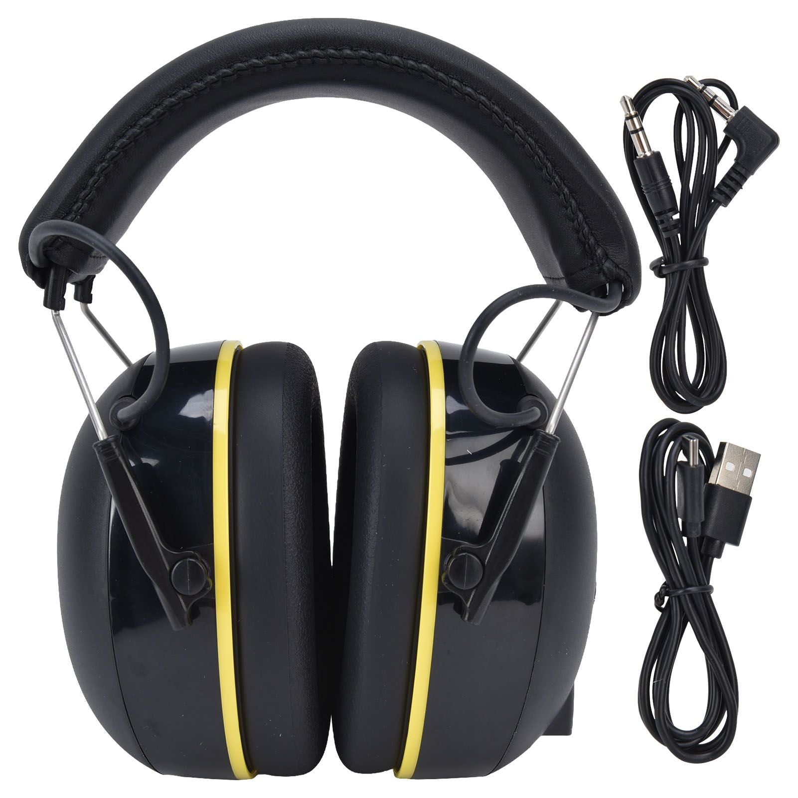 Hearing Protection Earmuffs 5V/1A Noise Canceling Multifunctional Ear Protection Earmuffs for Gardening Black